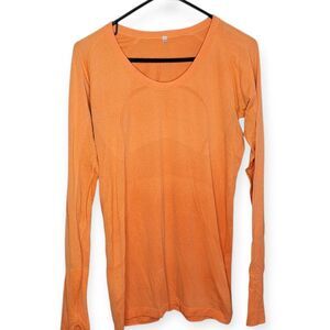 Lululemon Run: Swiftly Tech Women's Long Sleeve Scoop Pizzaz Orange size 10